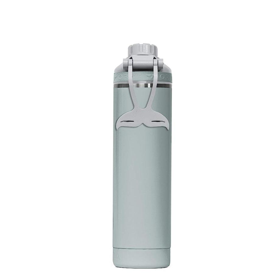 ORCA HYDRA 22 OZ. 18/8 STAINLESS STEEL INSULATED WATER BOTTLE, SCREW TOP SPORTS BOTTLE, POWDER COATED, WITH SILICONE GRIP WHALE TALE HANDLE, TOP | LES CREATIONS | 01