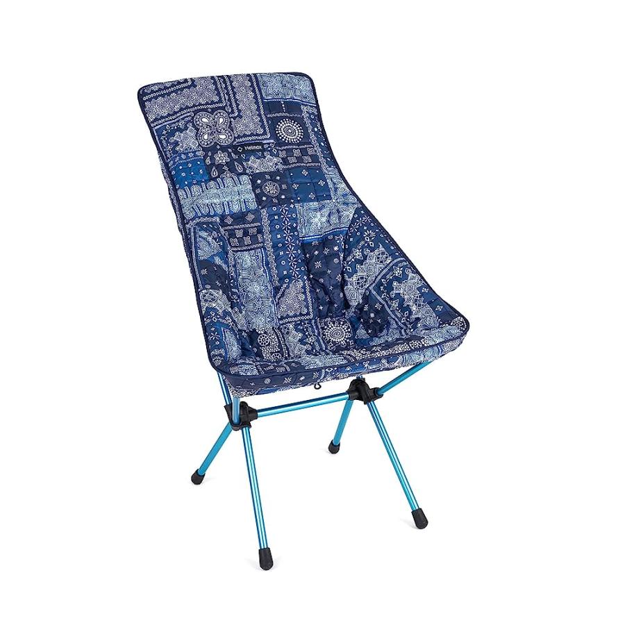 HELINOX SEAT WARMER INSULATED FITTED CHAIR COVER, SUNSET/BEACH, BLUE BANDANA/RED BANDANA | Helinox