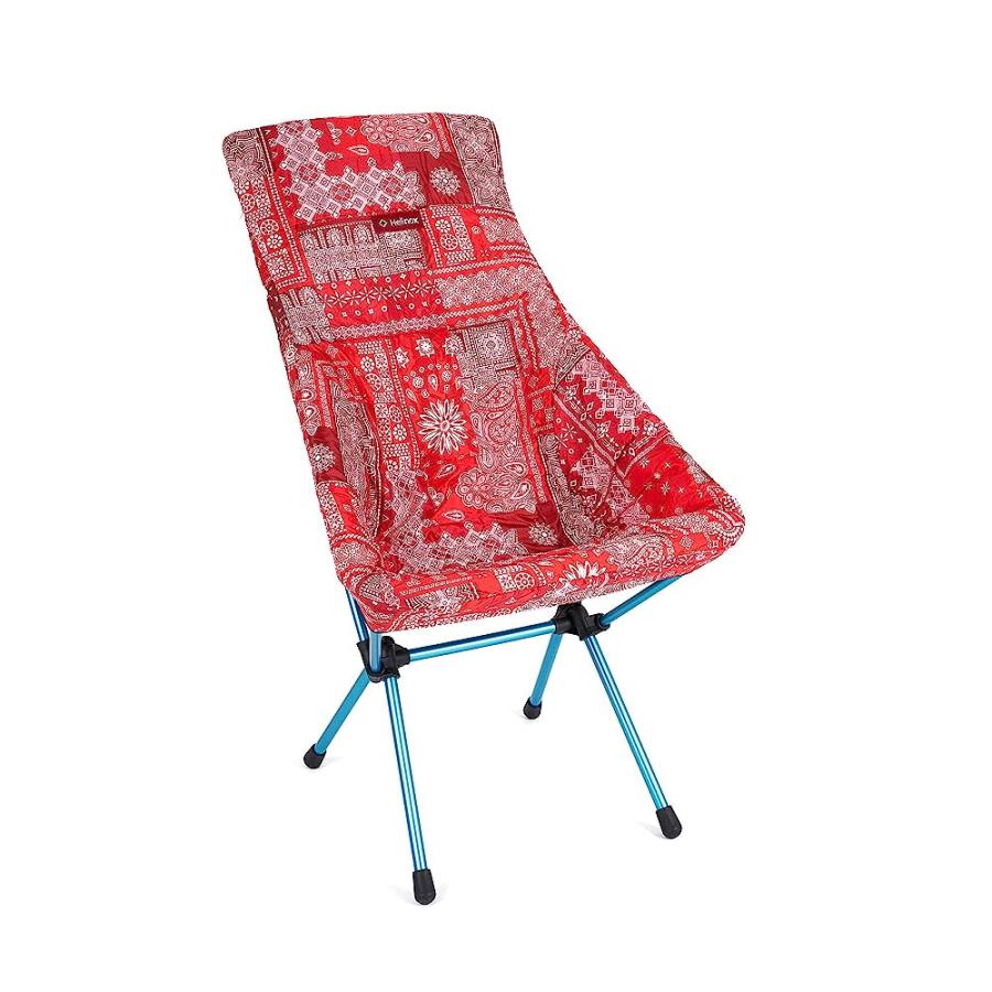 HELINOX SEAT WARMER INSULATED FITTED CHAIR COVER, SUNSET/BEACH, BLUE BANDANA/RED BANDANA | Helinox | 01