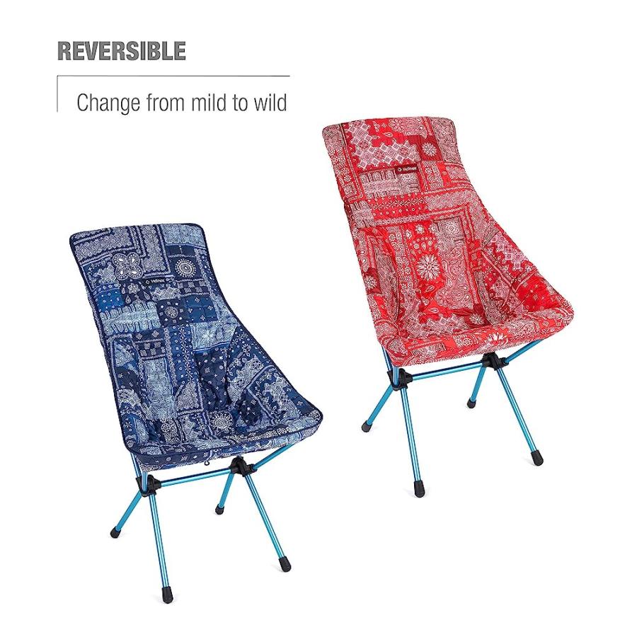 HELINOX SEAT WARMER INSULATED FITTED CHAIR COVER, SUNSET/BEACH, BLUE BANDANA/RED BANDANA | Helinox | 04