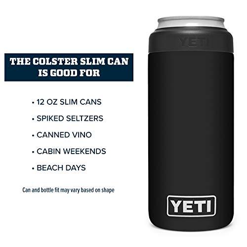 YETI Rambler 12オンス コルスター スリム缶クーラー:YETI 真空断熱 ステンレス製、ブラック | YETI | 03