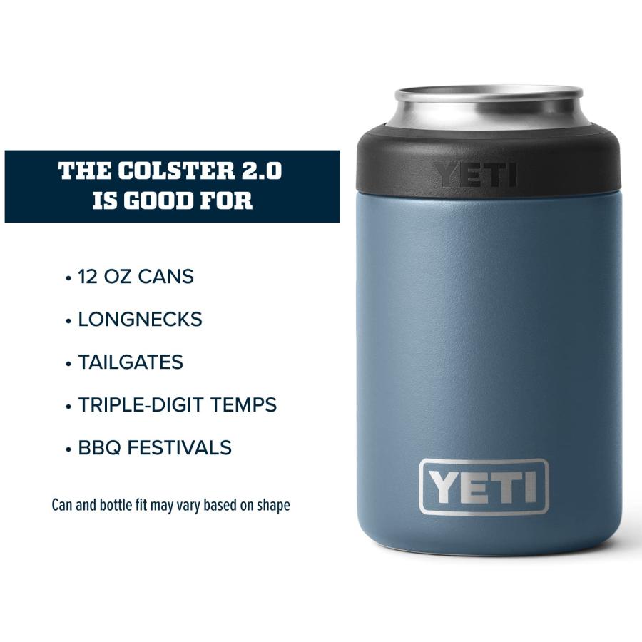 YETI Rambler 12オンス コルスター 標準缶クーラー:YETI 真空断熱 ステンレス製、ノルディックブルー | YETI | 03