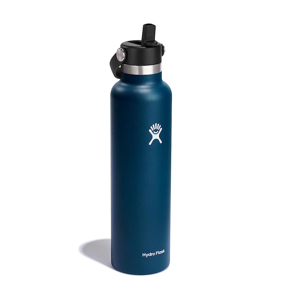 HYDRO FLASK 24 OZ STANDARD MOUTH WITH FLEX STRAW CAP - INSULATED WATER BOTTLE | HYDRO FLASK