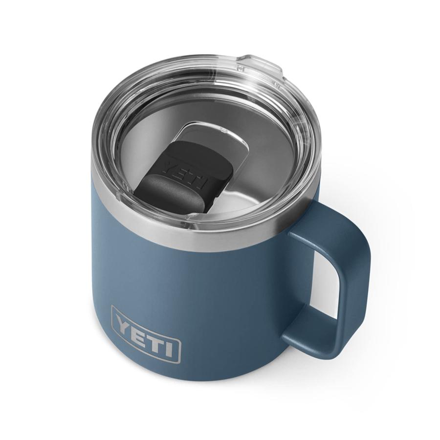 YETI Rambler 14オンス マグカップ マグスライダー蓋付き 真空断熱 ステンレス製、ノルディックブルー | YETI