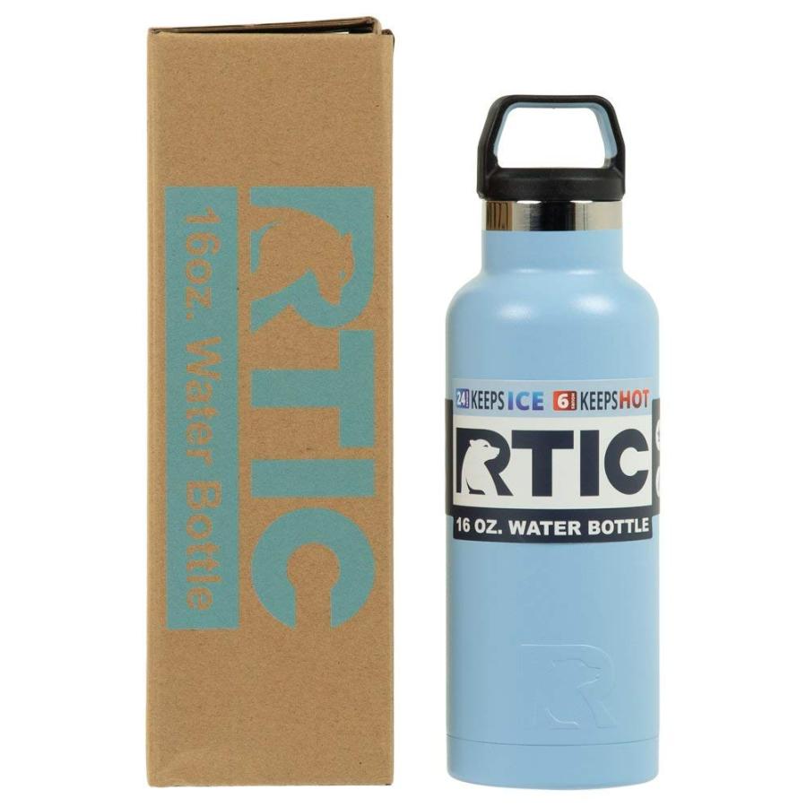 RTIC 16 OZ VACUUM INSULATED WATER BOTTLE, METAL STAINLESS STEEL DOUBLE WALL INSULATION, BPA FREE REUSABLE, LEAK-PROOF THERMOS FLASK FOR HOT AND C |  | 01