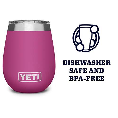 YETI Rambler 10オンス ワインタンブラー マグスライダー蓋付き 真空断熱 ステンレス製、プリックリーピアー | YETI | 03