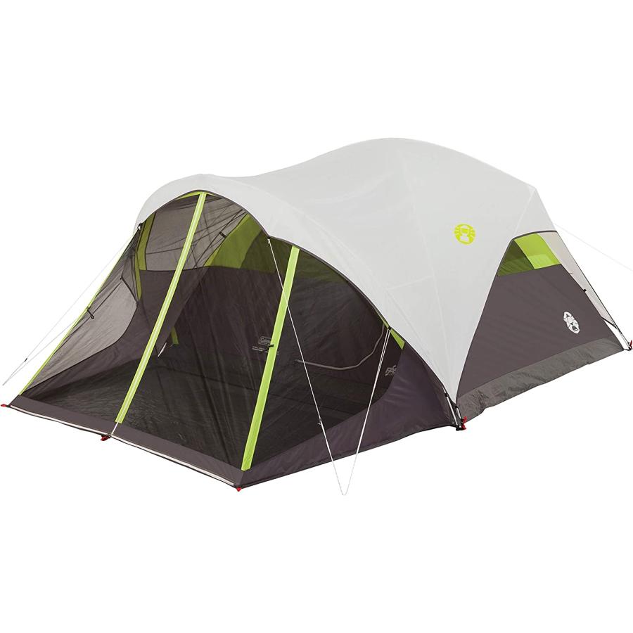 Coleman Steel Creek Fast Pitch Dome Tent with Screen Room, 6-Person , White, 10' x 9' | Coleman