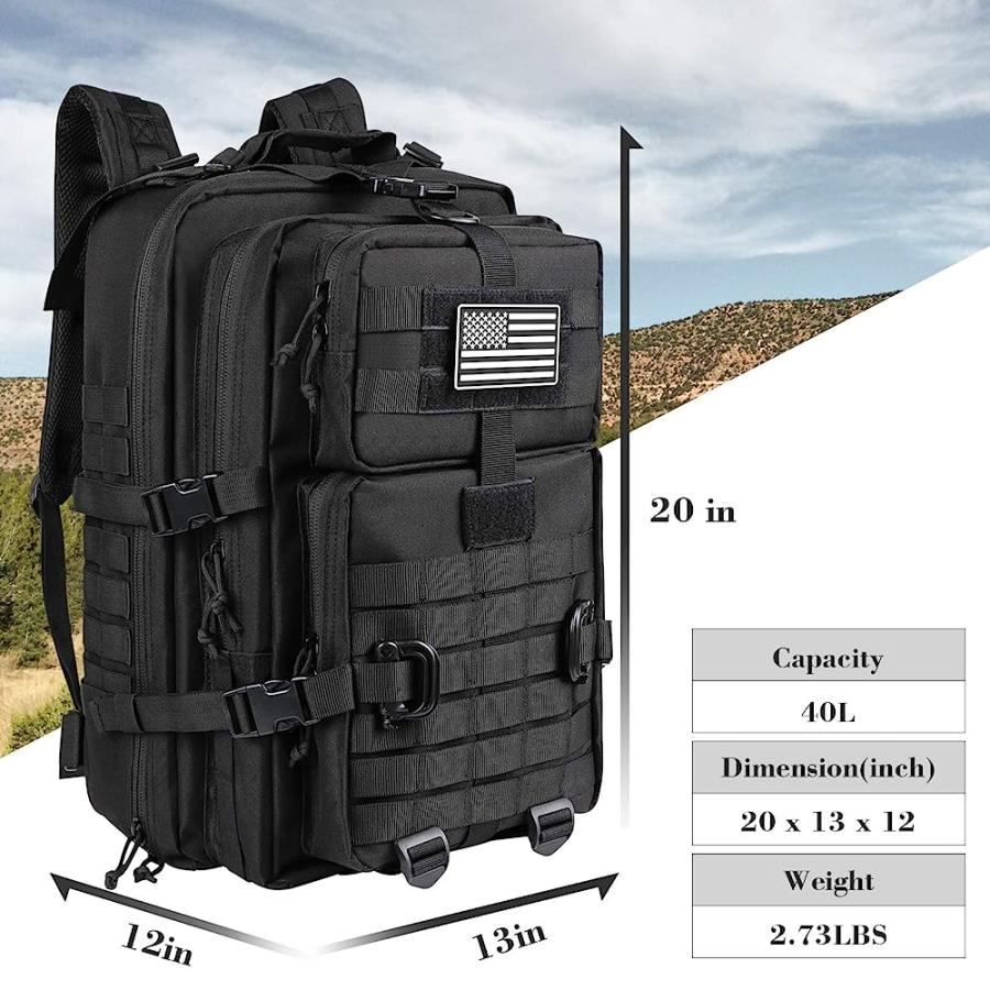 MARMOT TACTICAL BACKPACK MOLLE BACKPACK MILITARY BAG ARMY 3 DAY ASSAULT PACK 40L RUCKSACK | Marmot | 01