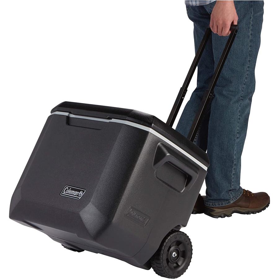 Coleman Rolling Cooler 50 Quart Xtreme 5 Day Cooler with Wheels Wheeled Hard Cooler Keeps Ice Up to 5 Days, Black | Coleman | 04