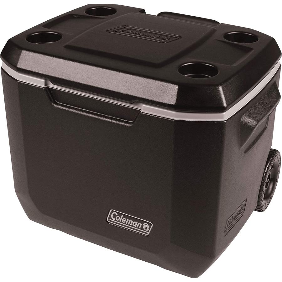 Coleman Rolling Cooler 50 Quart Xtreme 5 Day Cooler with Wheels Wheeled Hard Cooler Keeps Ice Up to 5 Days, Black | Coleman | 08