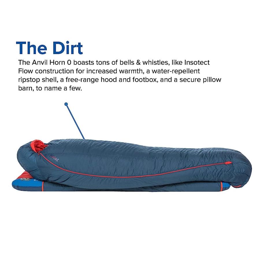 BIG AGNES ANVIL HORN (650 DOWNTEK) SLEEPING BAG, 0 DEGREE, REGULAR, LEFT ZIP | BIG AGNES | 04