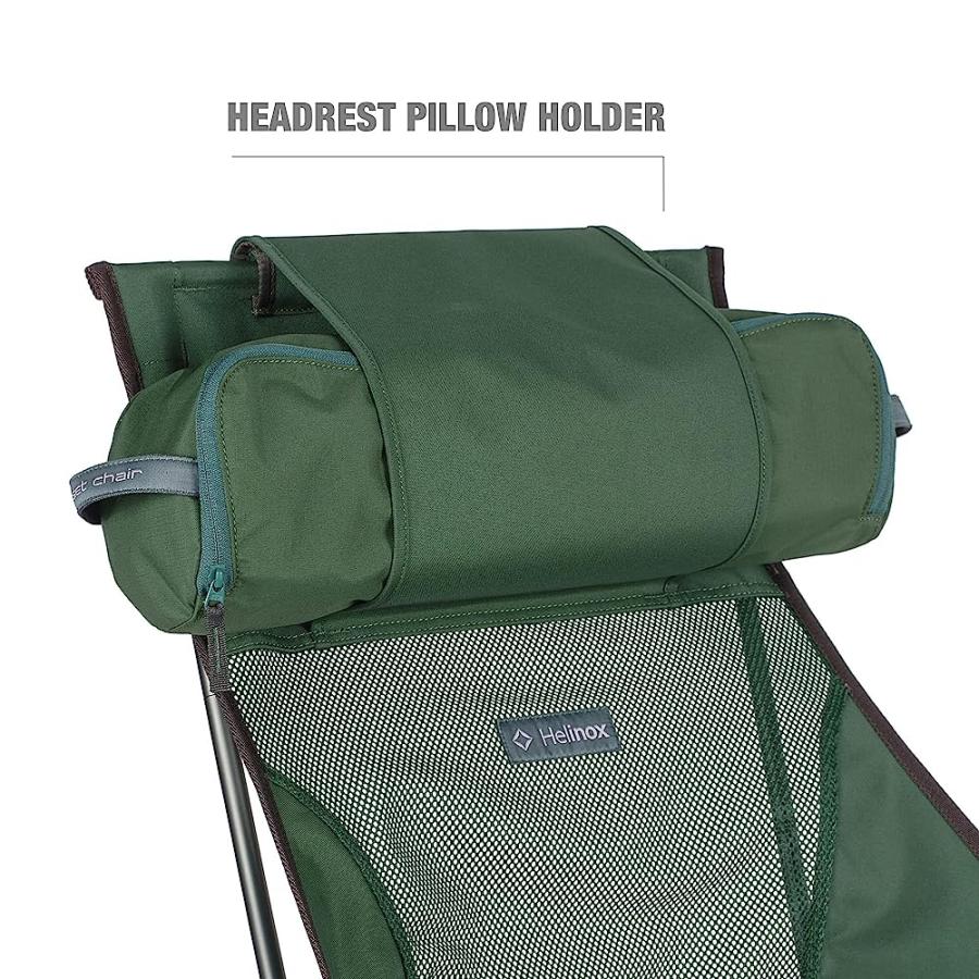 HELINOX SUNSET CHAIR LIGHTWEIGHT, HIGH-BACK, COMPACT, COLLAPSIBLE CAMPING CHAIR, FOREST GREEN, WITH POCKETS | Helinox | 04