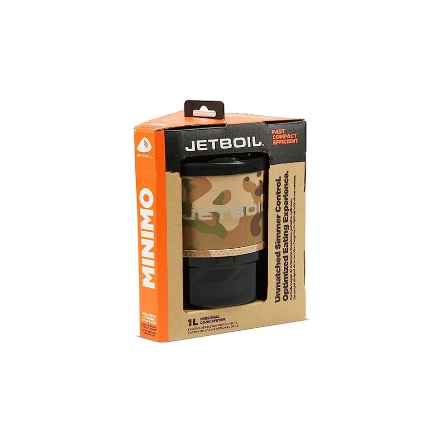 JETBOIL MINIMO CAMPING AND BACKPACKING STOVE COOKING SYSTEM WITH ADJUSTABLE HEAT CONTROL (CAMO) | JETBOIL | 06