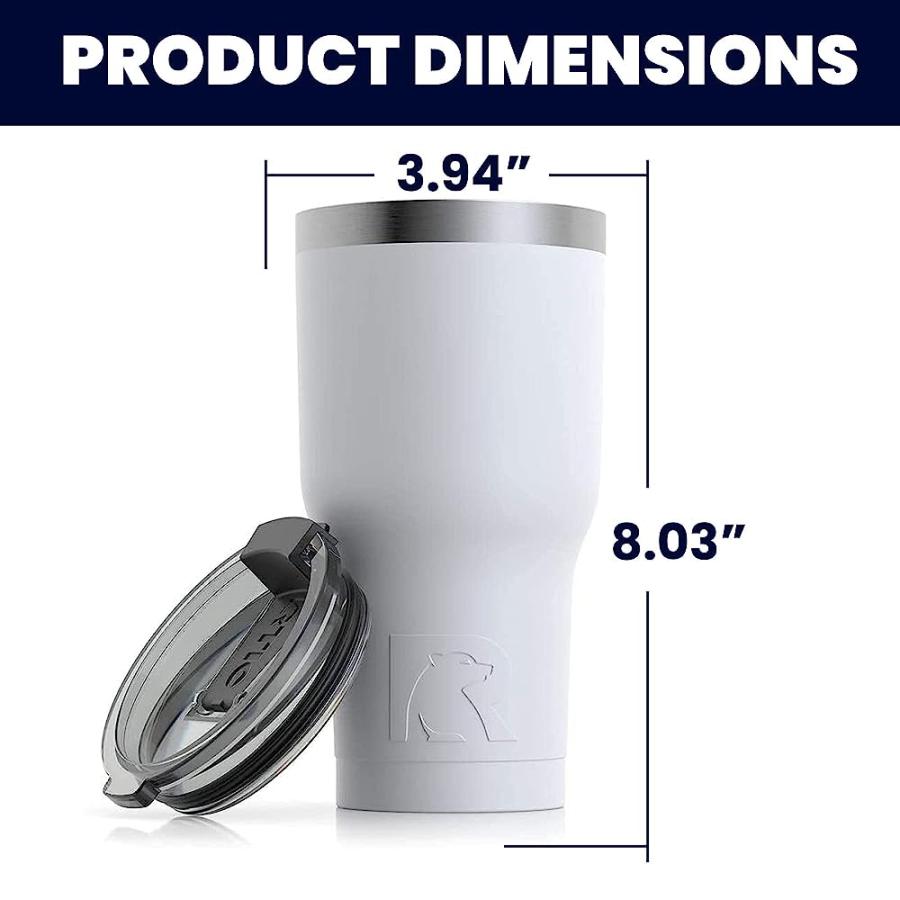 RTIC 20 OZ INSULATED TUMBLER STAINLESS STEEL COFFEE TRAVEL MUG WITH LID, SPILL PROOF, HOT BEVERAGE AND COLD, PORTABLE THERMAL CUP FOR CAR, CAMPIN |  | 01