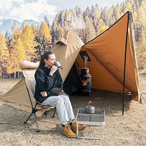 KINGCAMP HOT TENT WITH STOVE JACK, WINTER COTTON HOT TEEPEE TENT WITH SNOW SKIRT, SET-UP RAINFLY, FOR GLAMPING, CAMPING, HIKING, WIND-PROOFM, RAI | KingCamp | 03