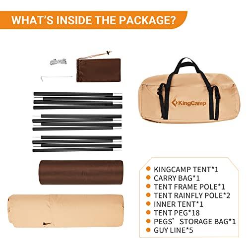 KINGCAMP HOT TENT WITH STOVE JACK, WINTER COTTON HOT TEEPEE TENT WITH SNOW SKIRT, SET-UP RAINFLY, FOR GLAMPING, CAMPING, HIKING, WIND-PROOFM, RAI | KingCamp | 07