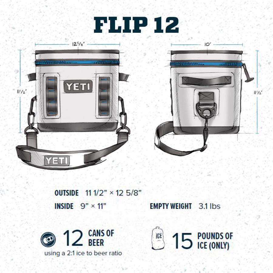 YETI Hopper Flip 12 ポータブルソフトクーラー:YETI、ノルディックブルー | YETI | 03