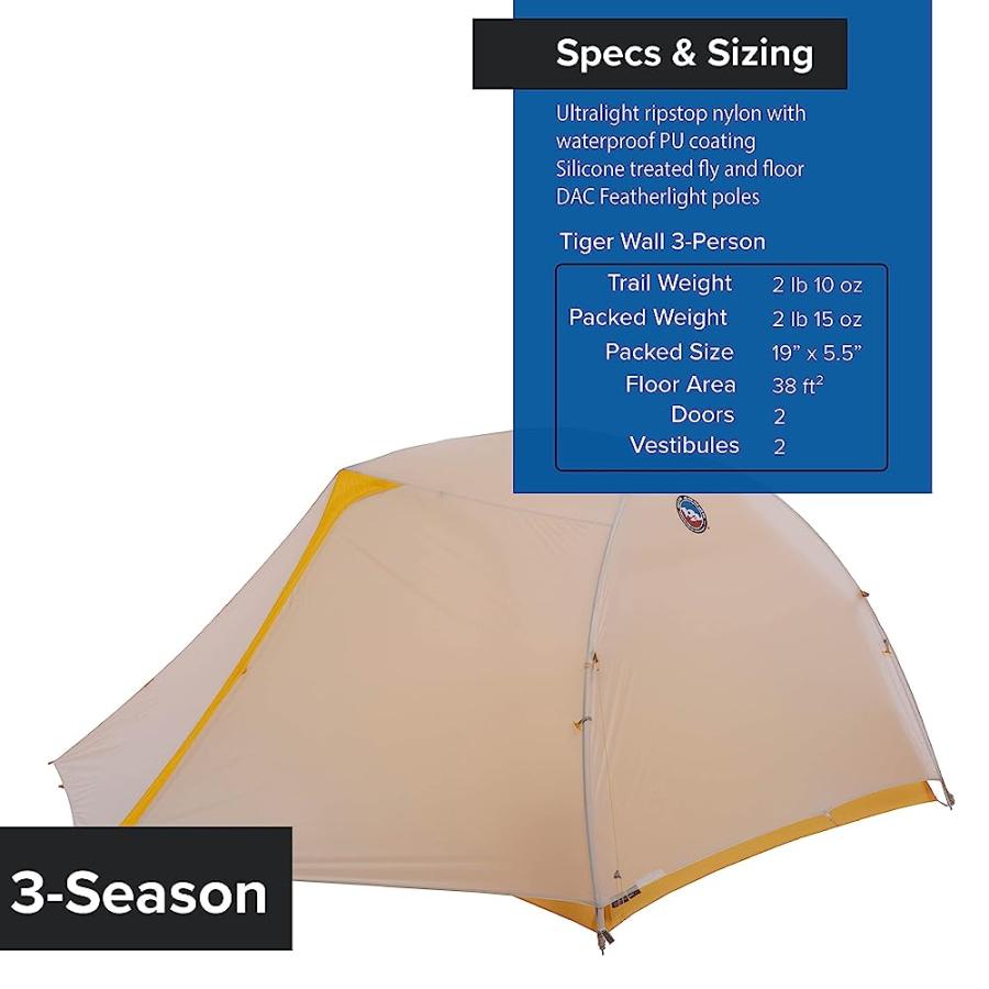 BIG AGNES TIGER WALL UL3 ULTRALIGHT TENT WITH UV-RESISTANT SOLUTION DYED FABRIC | BIG AGNES | 03