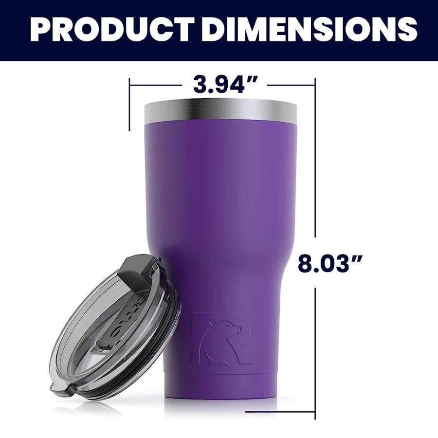 RTIC 20 OZ INSULATED TUMBLER STAINLESS STEEL COFFEE TRAVEL MUG WITH LID, SPILL PROOF, HOT BEVERAGE AND COLD, PORTABLE THERMAL CUP FOR CAR, CAMPIN |  | 01