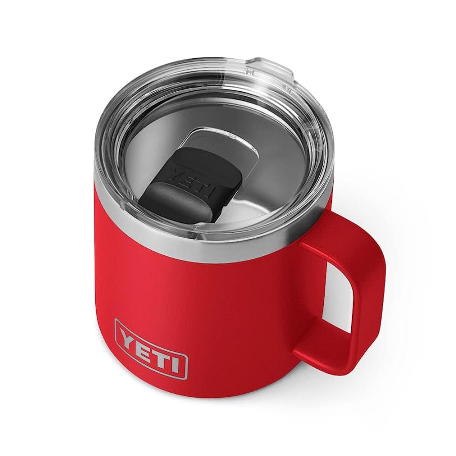 YETI RAMBLER 14 OZ MUG, VACUUM INSULATED, STAINLESS STEEL WITH MAGSLIDER LID, RESCUE RED | YETI