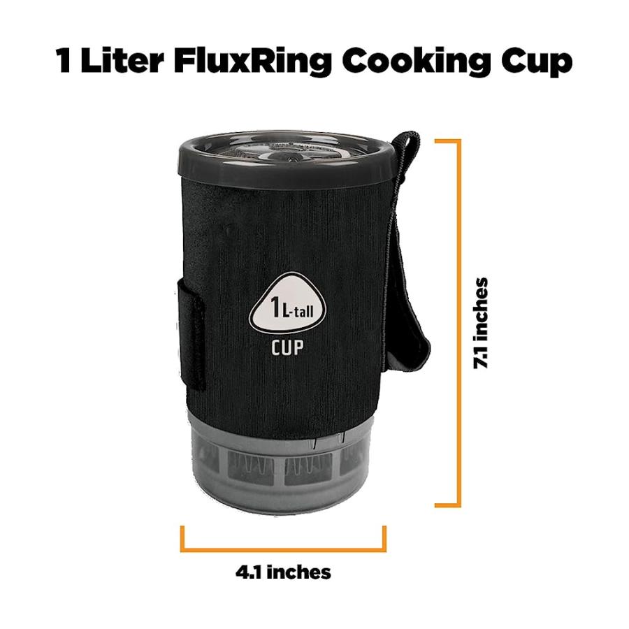 JETBOIL 1-LITER FLUXRING TALL SPARE CUP FOR JETBOIL CAMPING AND BACKPACKING STOVE COOKING SYSTEMS | JETBOIL | 01