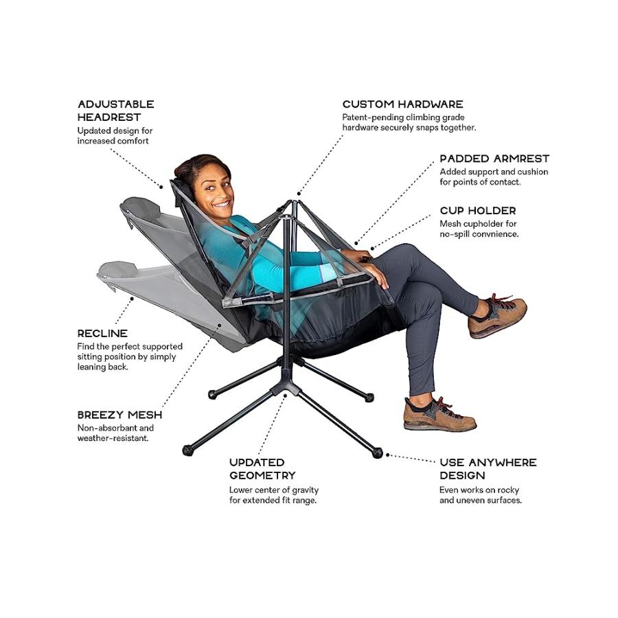 NEMO EQUIPMENT STARGAZE RECLINING LUXURY CAMPING CHAIR, FORTRESS/GOLDFINCH | NEMO | 03