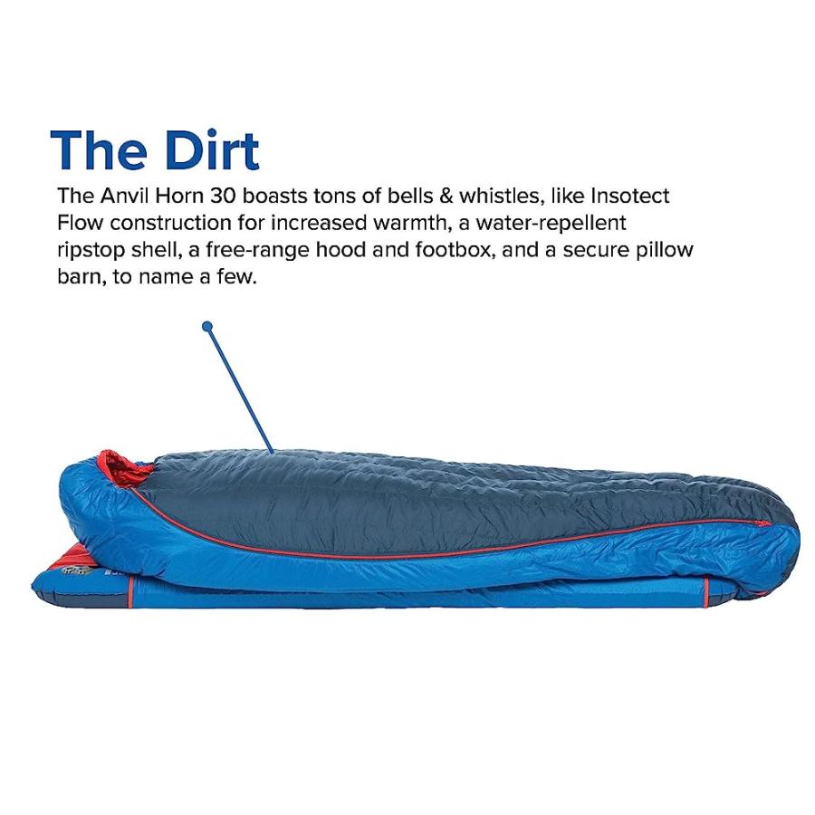 BIG AGNES ANVIL HORN (650 DOWNTEK) SLEEPING BAG, 30 DEGREE, REGULAR, LEFT ZIP | BIG AGNES | 04