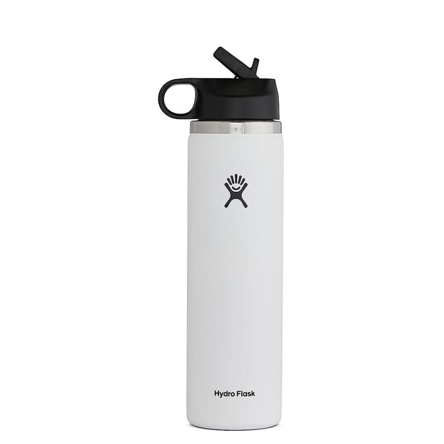 HYDRO FLASK 24 OZ WIDE MOUTH STRAW LID WHITE | HYDRO FLASK