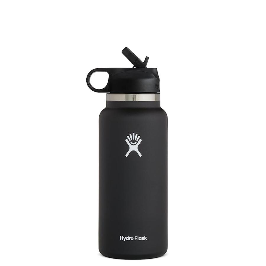 HYDRO FLASK 32 OZ WIDE MOUTH STRAW LID BLACK | HYDRO FLASK