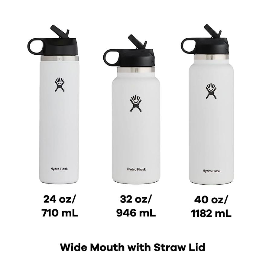 HYDRO FLASK 32 OZ WIDE MOUTH STRAW LID BLACK | HYDRO FLASK | 02