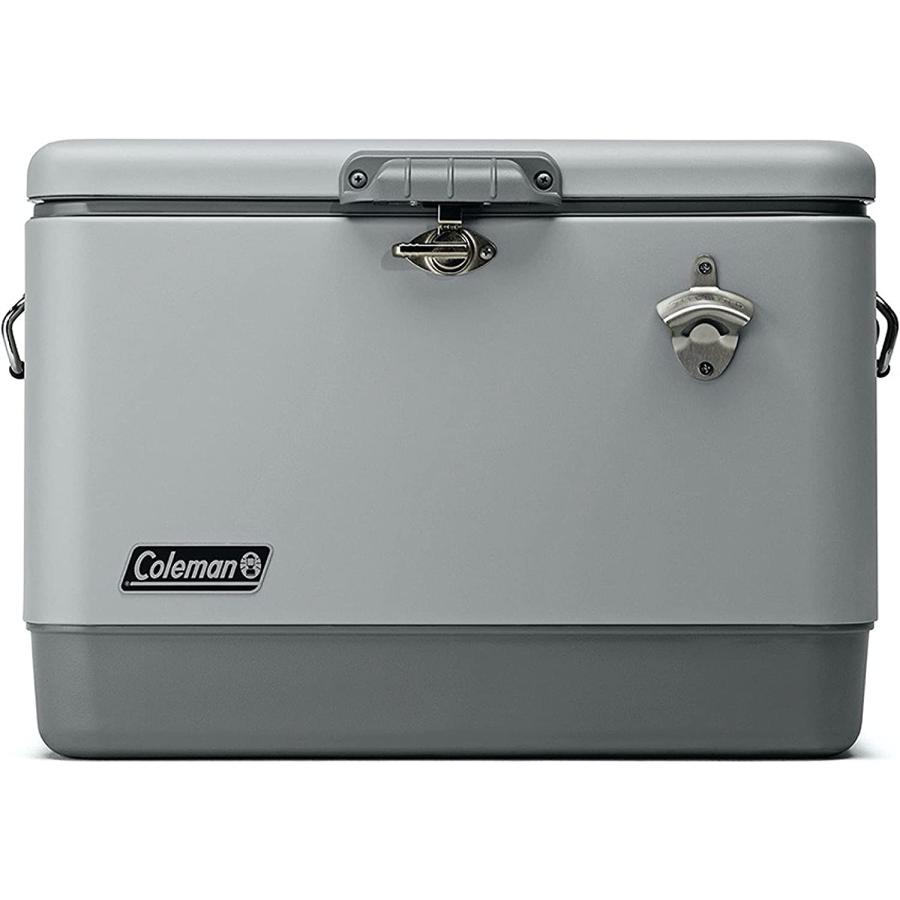 Coleman Reunion Insulated Portable Ice Chest, 54qt Steel Belted Leak Resistant Cooler with Heavy Duty Latch, Handles and Drain | Coleman