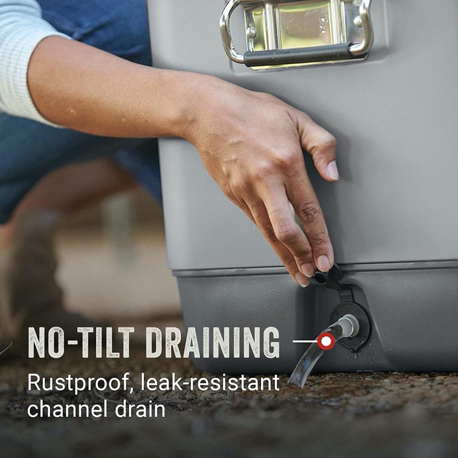 Coleman Reunion Insulated Portable Ice Chest, 54qt Steel Belted Leak Resistant Cooler with Heavy Duty Latch, Handles and Drain | Coleman | 03