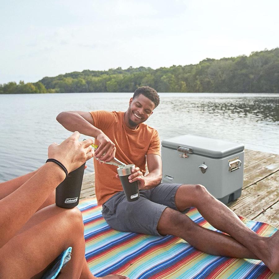 Coleman Reunion Insulated Portable Ice Chest, 54qt Steel Belted Leak Resistant Cooler with Heavy Duty Latch, Handles and Drain | Coleman | 06