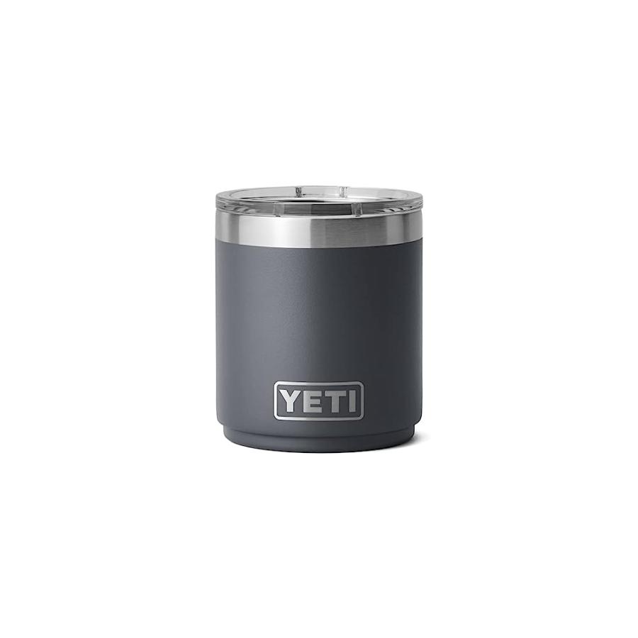 YETI RAMBLER 10 OZ STACKABLE LOWBALL 2.0, VACUUM INSULATED, STAINLESS STEEL WITH MAGSLIDER LID, CHARCOAL | YETI | 02