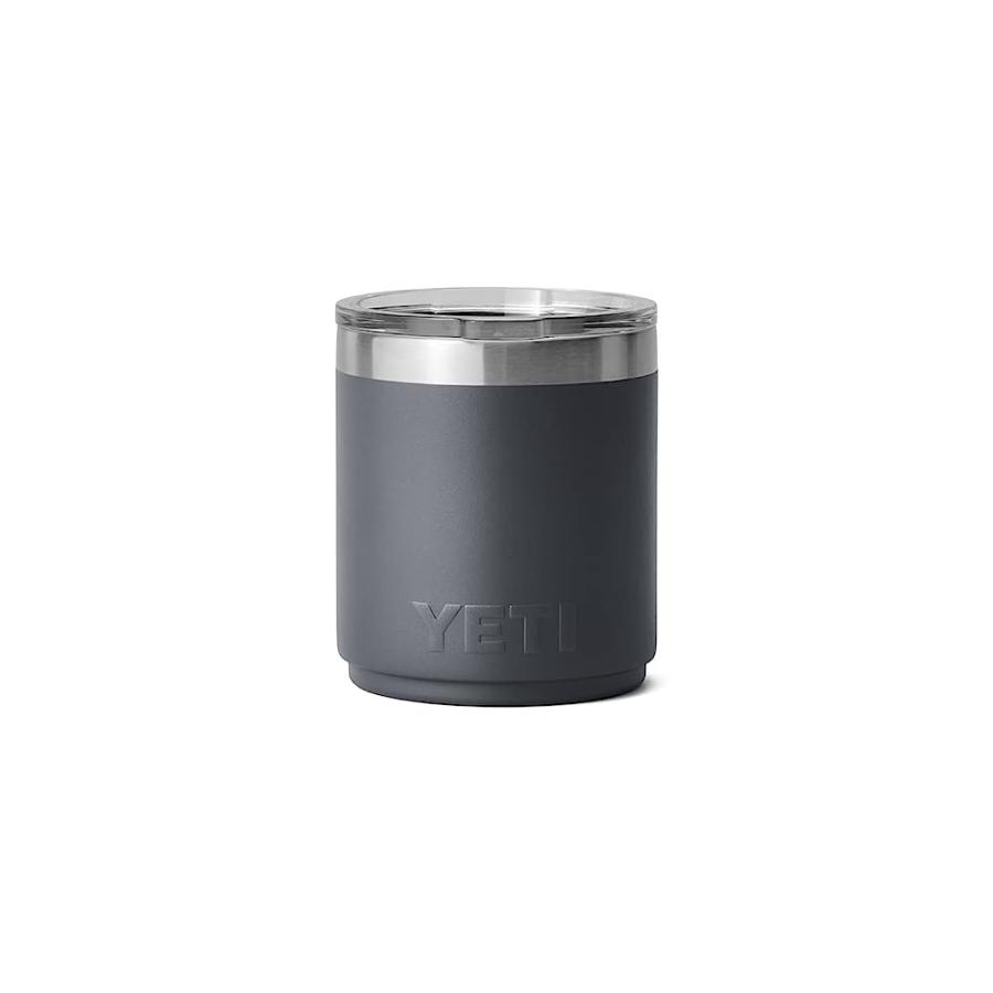 YETI RAMBLER 10 OZ STACKABLE LOWBALL 2.0, VACUUM INSULATED, STAINLESS STEEL WITH MAGSLIDER LID, CHARCOAL | YETI | 04