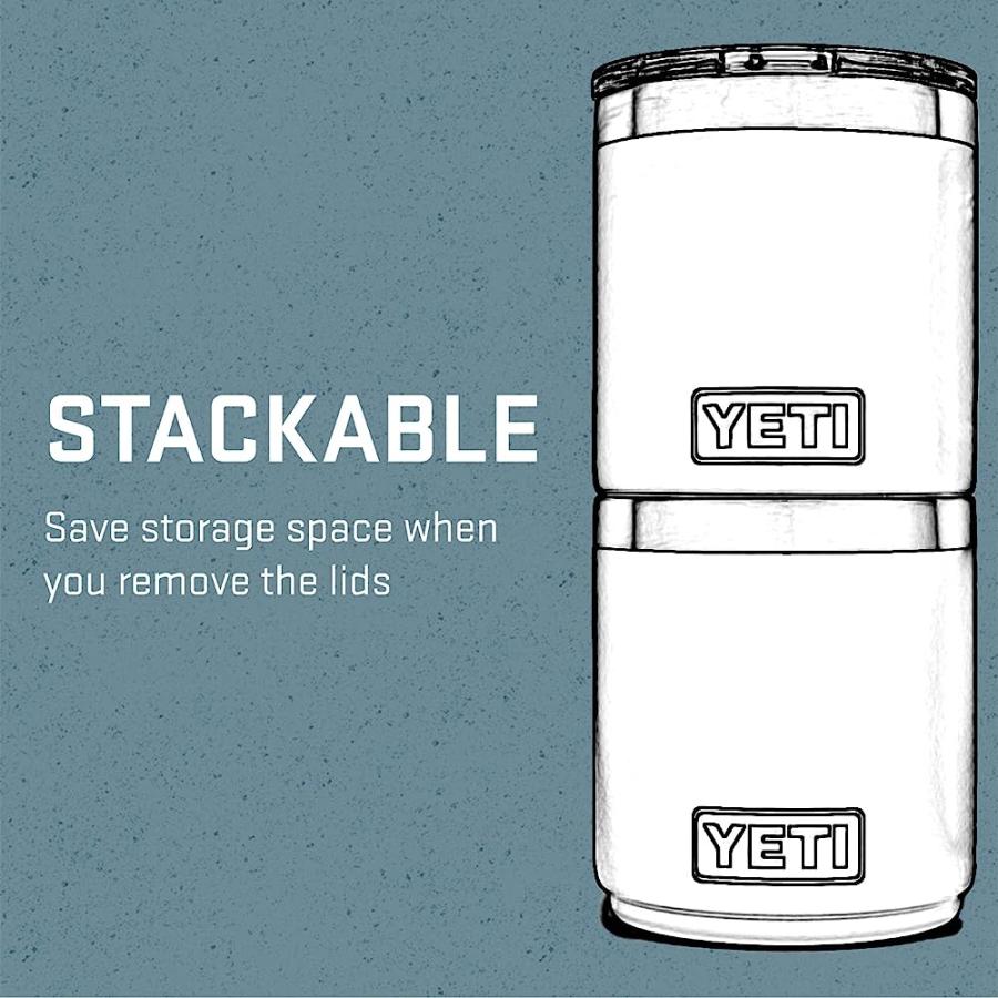 YETI RAMBLER 10 OZ STACKABLE LOWBALL 2.0, VACUUM INSULATED, STAINLESS STEEL WITH MAGSLIDER LID, CHARCOAL | YETI | 05