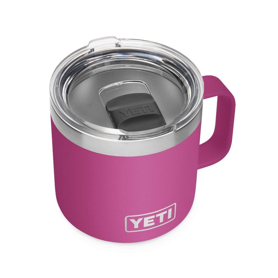 YETI Rambler 14オンス マグカップ マグスライダー蓋付き 真空断熱 ステンレス製、プリックリーピアー | YETI