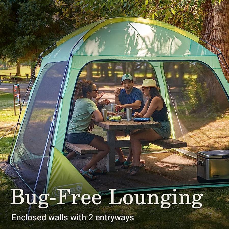 COLEMAN SKYSHADE SCREEN DOME CANOPY TENT, 10 X 10 SHADE CANOPY, UPF 50+ OUTDOOR CANOPY TENT FOR CAMPING, TAILGATING, AND BEACH SHADE, MOSS | Coleman | 01