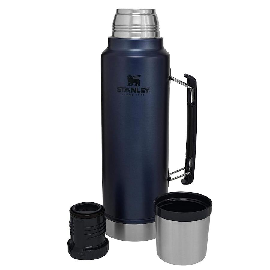 STANLEY CLASSIC VACUUMINSULATEDWIDE MOUTHBOTTLE, NIGHTFALL- BPA-FREE 18/8 STAINLESS STEELTHERMOSFOR COLD & HOTBEVERAGESKEEPS LIQUID HOT OR COLD F | STANLEY | 02