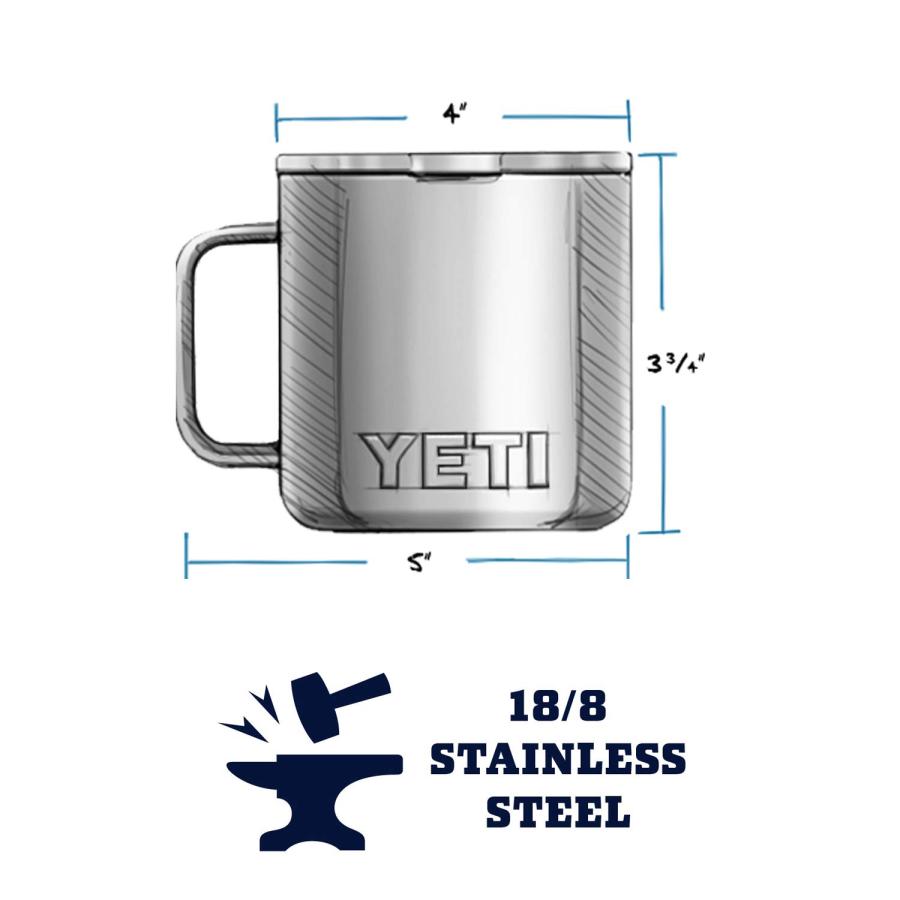 YETI Rambler 14オンス マグカップ マグスライダー蓋付き 真空断熱 ステンレス製、ステンレス | YETI | 01