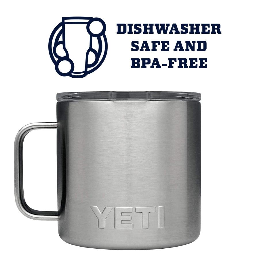 YETI Rambler 14オンス マグカップ マグスライダー蓋付き 真空断熱 ステンレス製、ステンレス | YETI | 02