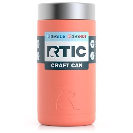 RTIC CRAFT CAN COOLER INSULATED, BEER, BEVERAGE, BOTTLE, SODA CAN COOLER WITH LID, STAINLESS STEEL METAL, DOUBLE WALL INSULATION COOZIE FOR CANS, |  | 06