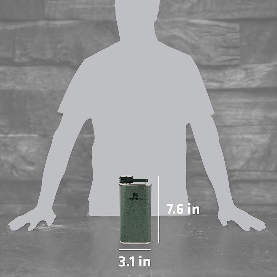 STANLEY CLASSIC FLASK 8OZ WITH NEVER-LOSE CAP, WIDE MOUTH STAINLESS STEEL HIP FLASK FOR EASY FILLING & POURING, INSULATED BPA-FREE LEAK-PROOF FLA | STANLEY | 04