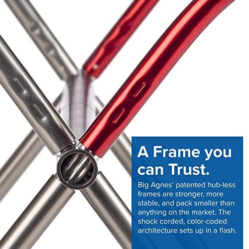 BIG AGNES BIG SIX CAMP CHAIR - HIGH & WIDE CAMPING CHAIR WITH AIRCRAFT ALUMINUM FRAME, ASPHALT | BIG AGNES | 02