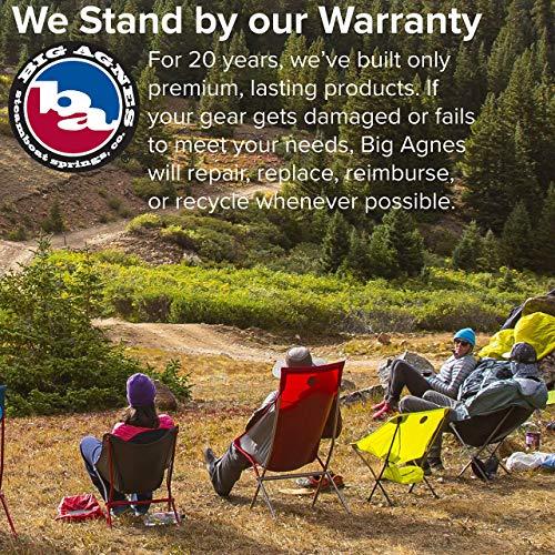BIG AGNES BIG SIX CAMP CHAIR - HIGH & WIDE CAMPING CHAIR WITH AIRCRAFT ALUMINUM FRAME, ASPHALT | BIG AGNES | 05
