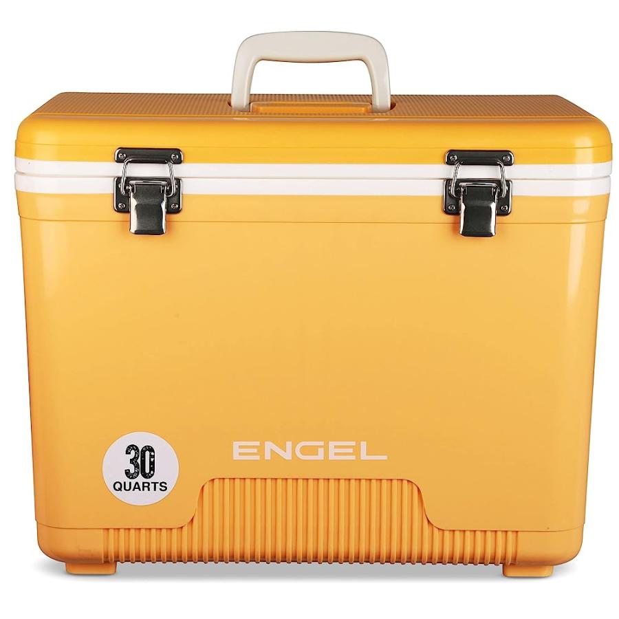 ENGEL UC30 30QT LEAK-PROOF, AIR TIGHT, DRYBOX COOLER AND HARD SHELL LUNCHBOX FOR MEN AND WOMEN IN ICED MANGO | 