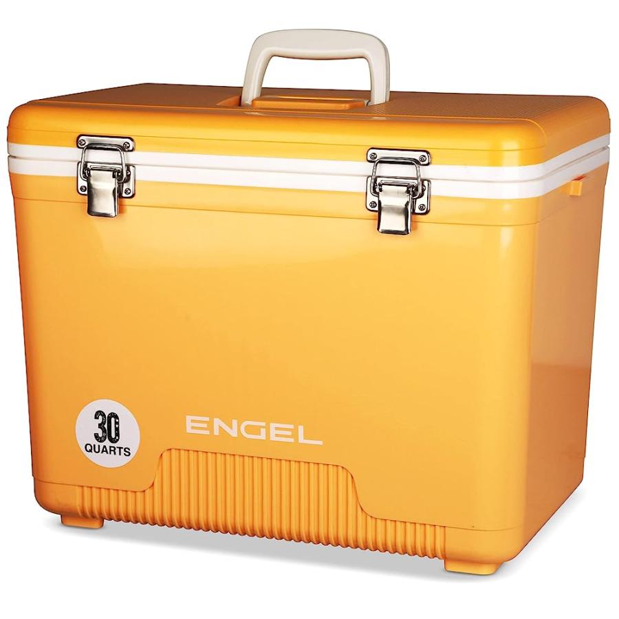 ENGEL UC30 30QT LEAK-PROOF, AIR TIGHT, DRYBOX COOLER AND HARD SHELL LUNCHBOX FOR MEN AND WOMEN IN ICED MANGO |  | 01