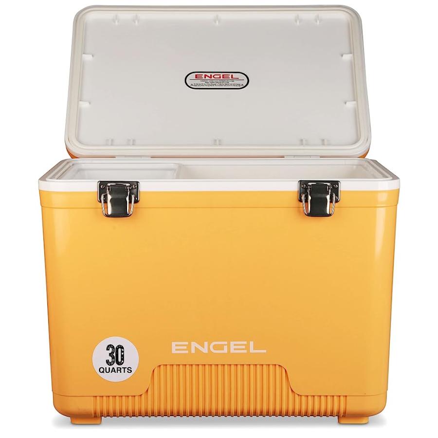 ENGEL UC30 30QT LEAK-PROOF, AIR TIGHT, DRYBOX COOLER AND HARD SHELL LUNCHBOX FOR MEN AND WOMEN IN ICED MANGO |  | 02