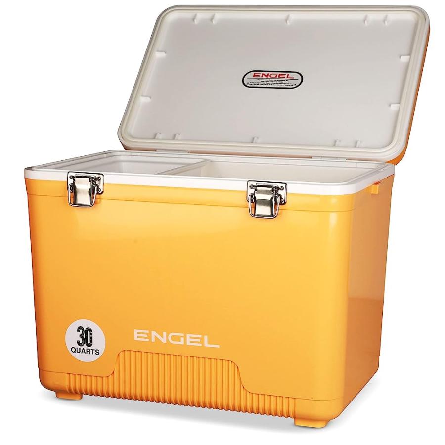 ENGEL UC30 30QT LEAK-PROOF, AIR TIGHT, DRYBOX COOLER AND HARD SHELL LUNCHBOX FOR MEN AND WOMEN IN ICED MANGO |  | 03