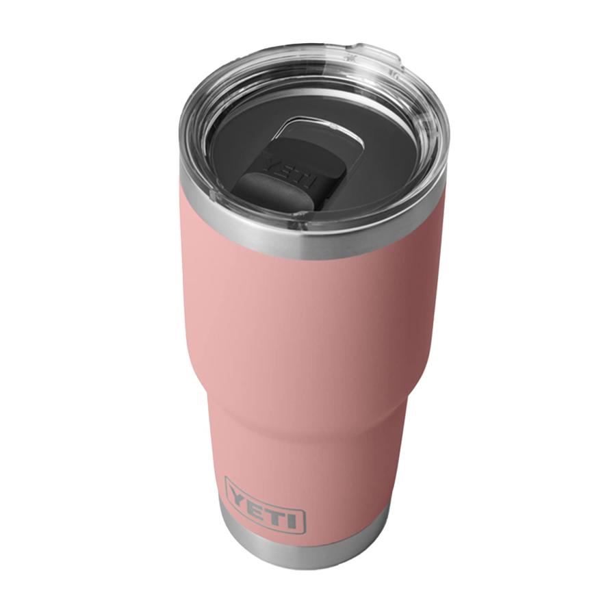YETI Rambler 30オンス タンブラー マグスライダー蓋付き 真空断熱 ステンレス製、サンドストーンピンク | YETI